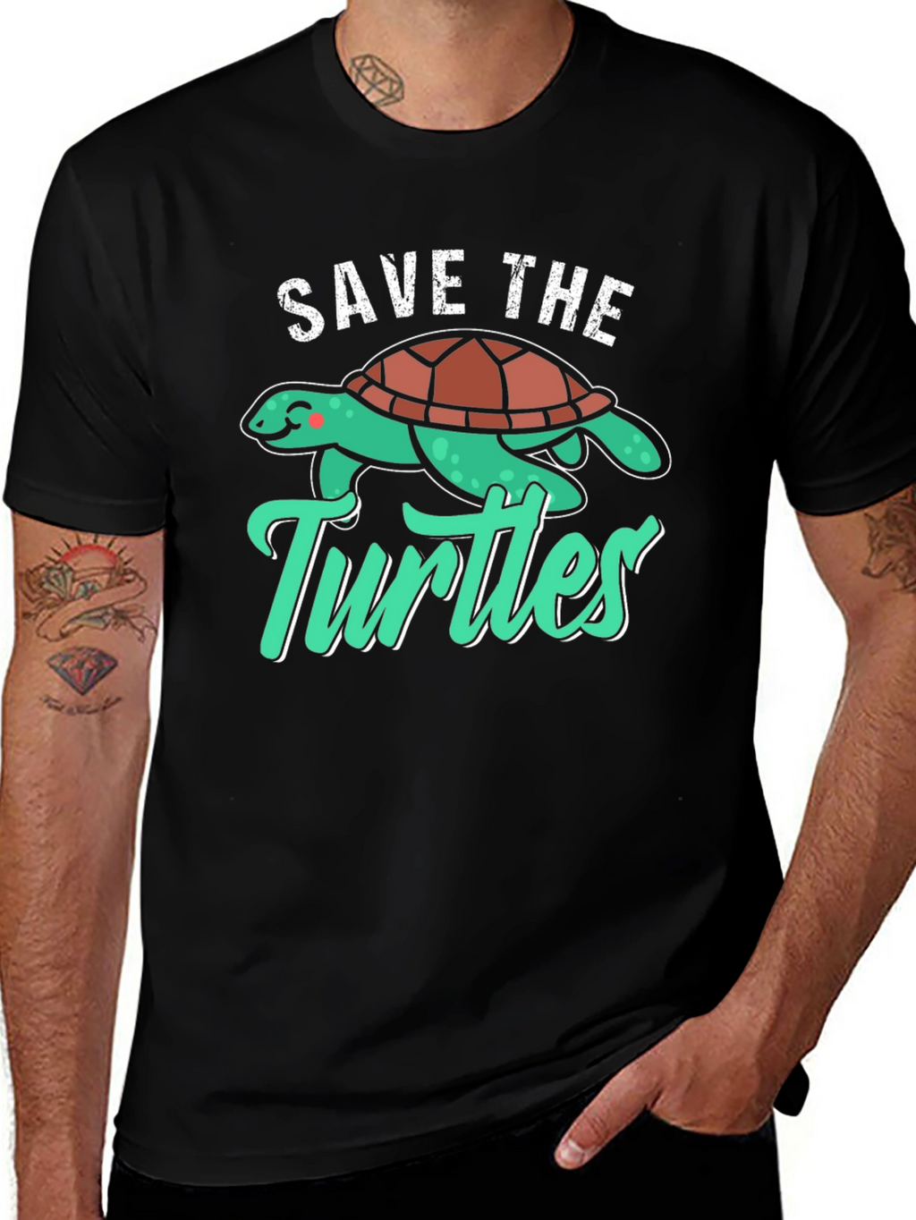 Save the Turtles Graphic T-Shirt