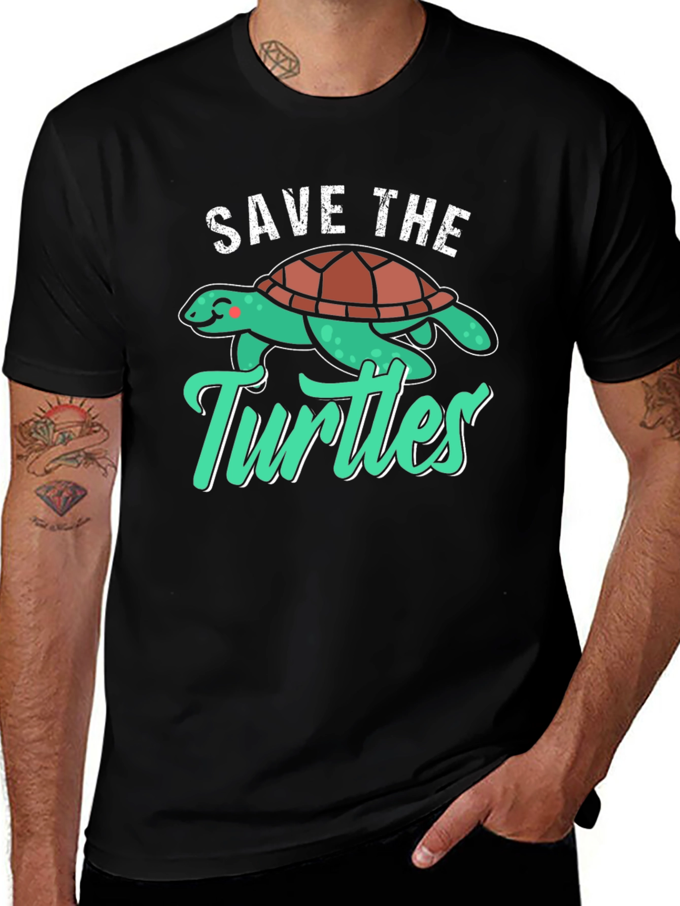 Save the Turtles Graphic T-Shirt