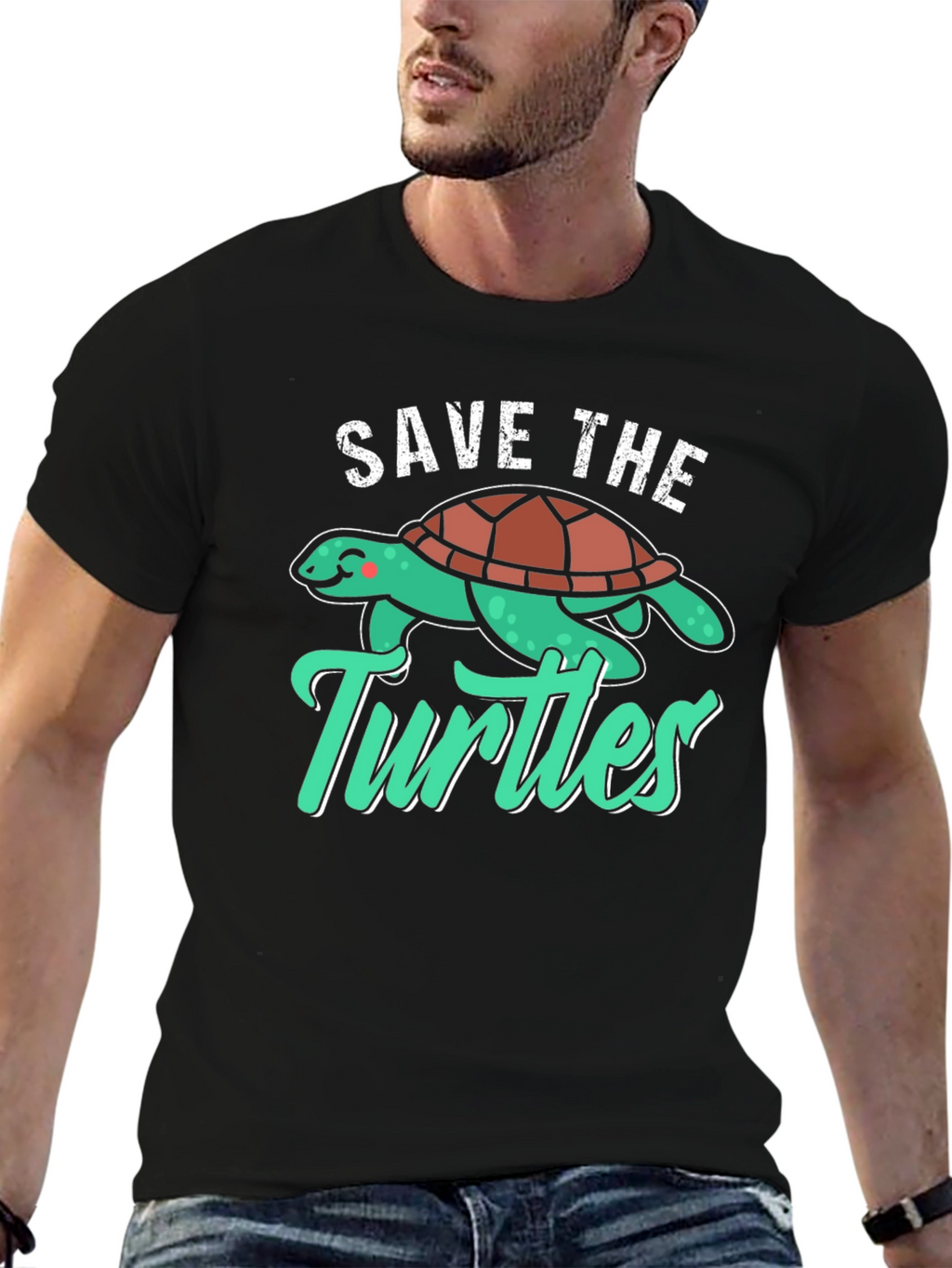 Save the Turtles Graphic T-Shirt
