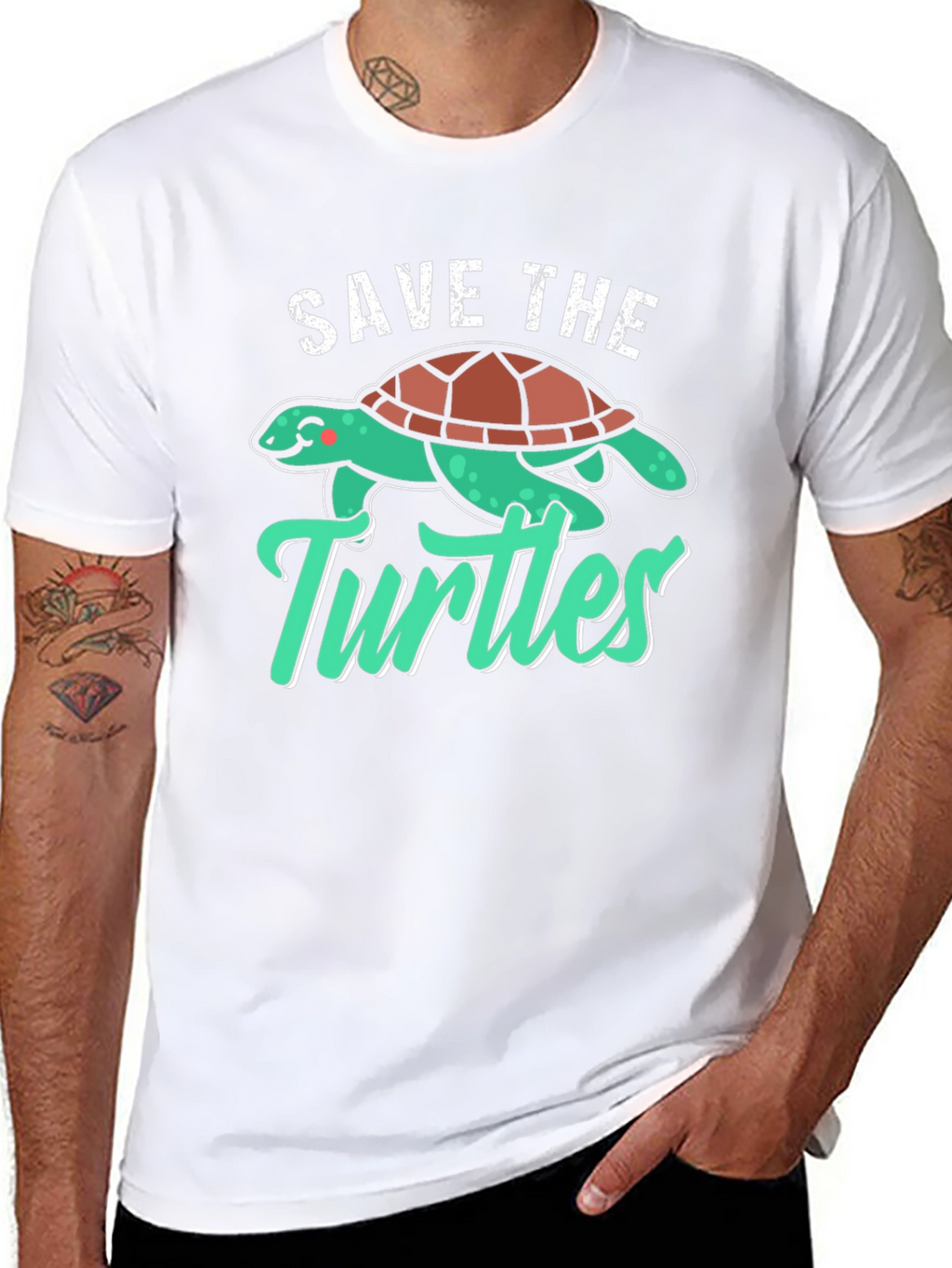 Save the Turtles Graphic T-Shirt