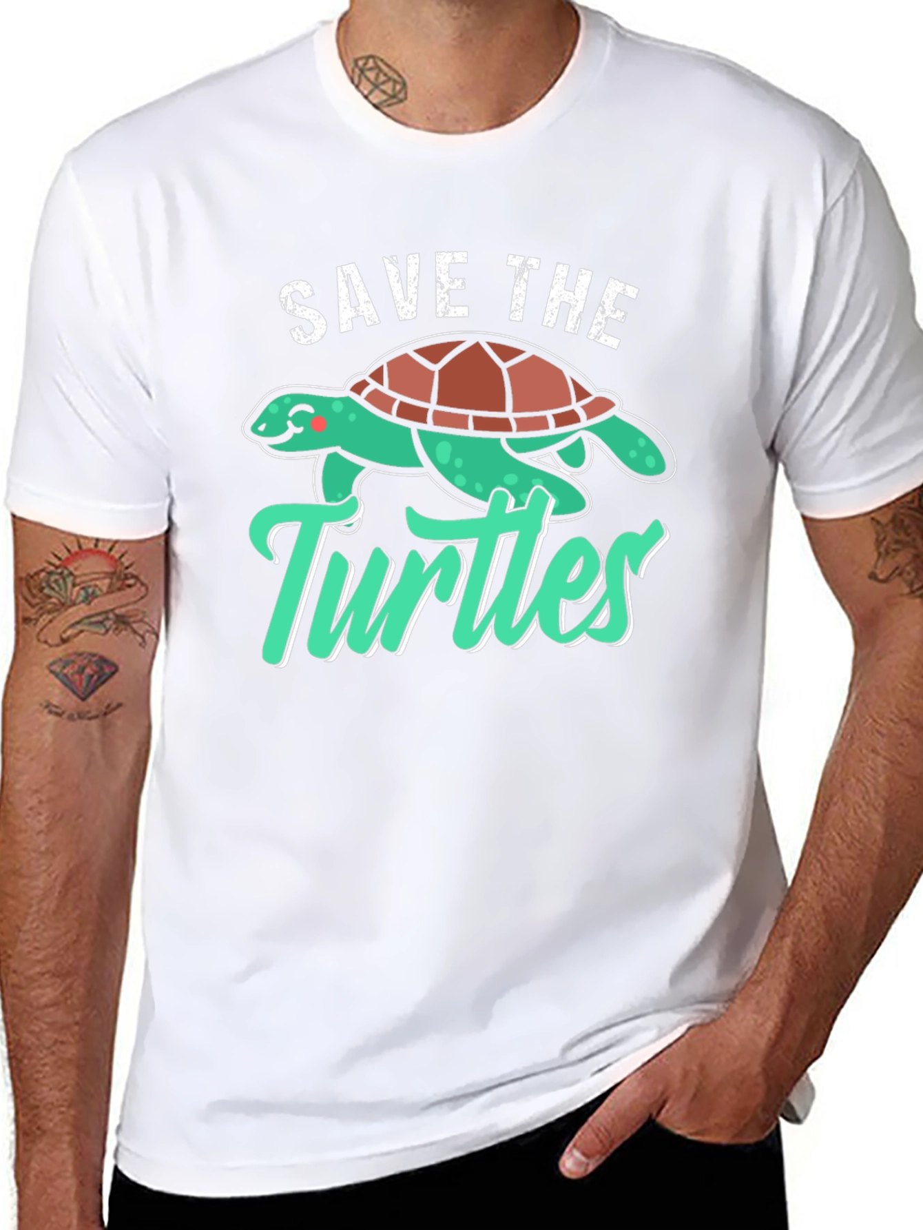 Save the Turtles Graphic T-Shirt