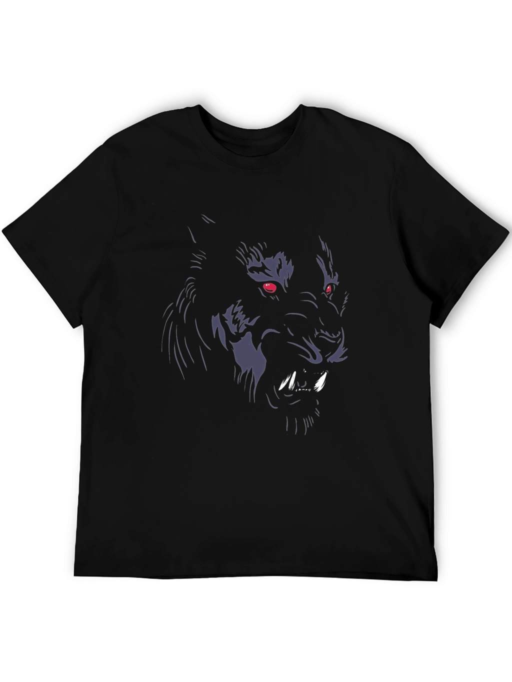 Black Wolf Graphic Tee - Mens Fashion T-Shirt