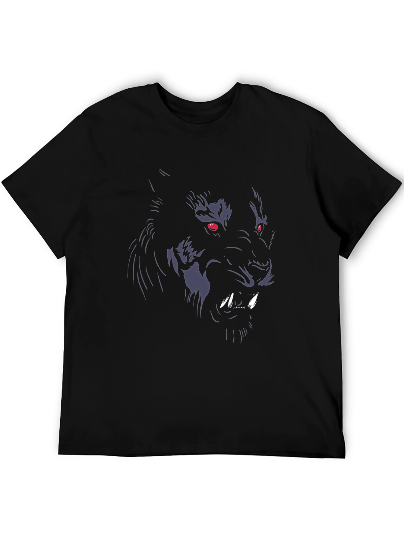Black Wolf Graphic Tee - Mens Fashion T-Shirt