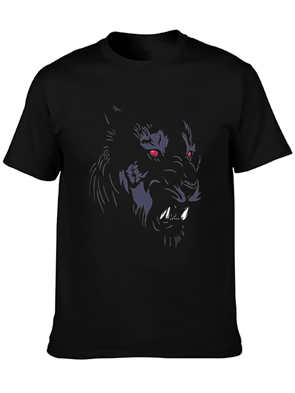 Black Wolf Graphic Tee - Mens Fashion T-Shirt
