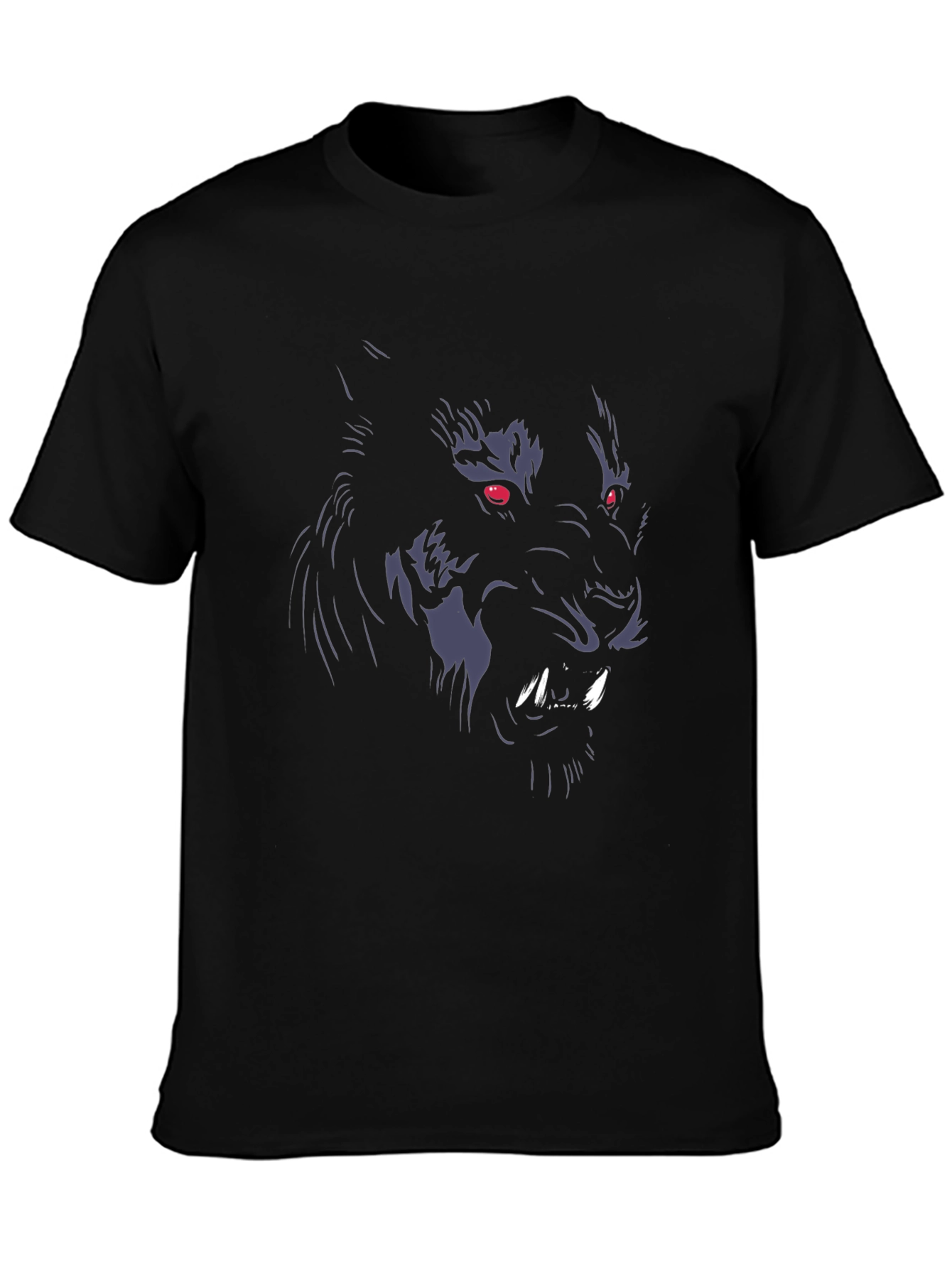 Black Wolf Graphic Tee - Mens Fashion T-Shirt