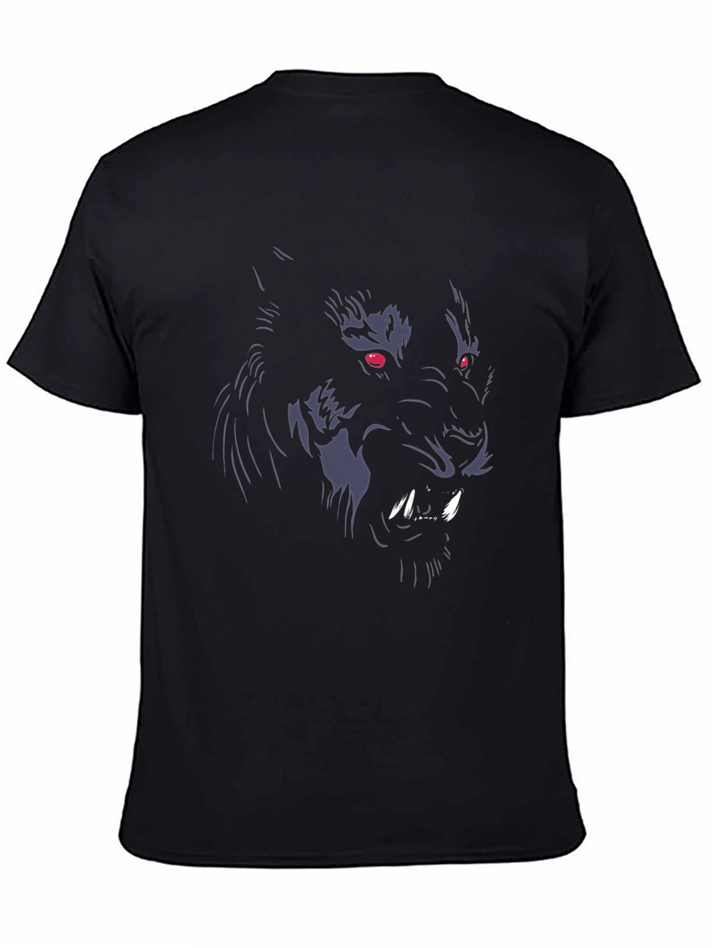 Black Wolf Graphic Tee - Mens Fashion T-Shirt