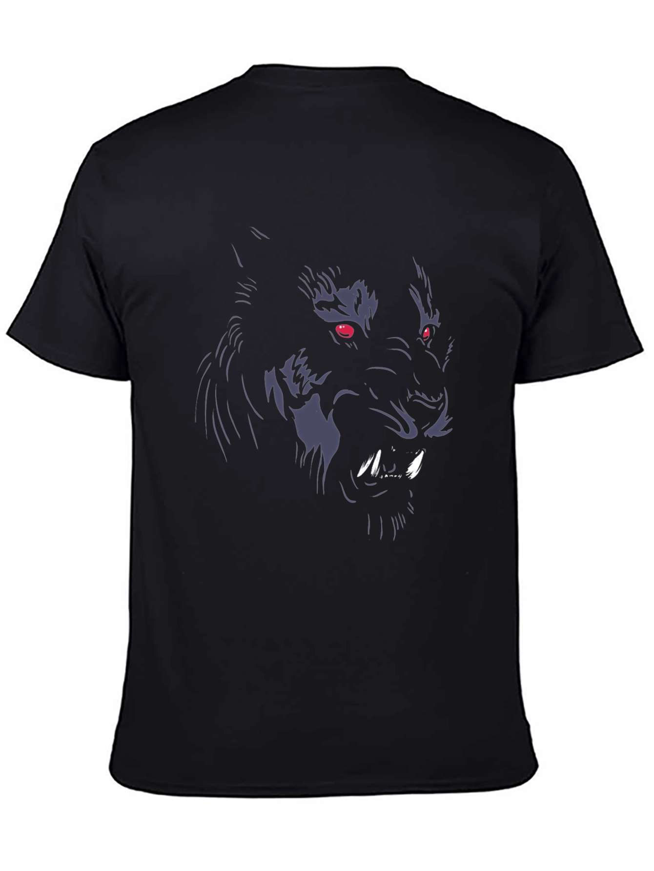 Black Wolf Graphic Tee - Mens Fashion T-Shirt
