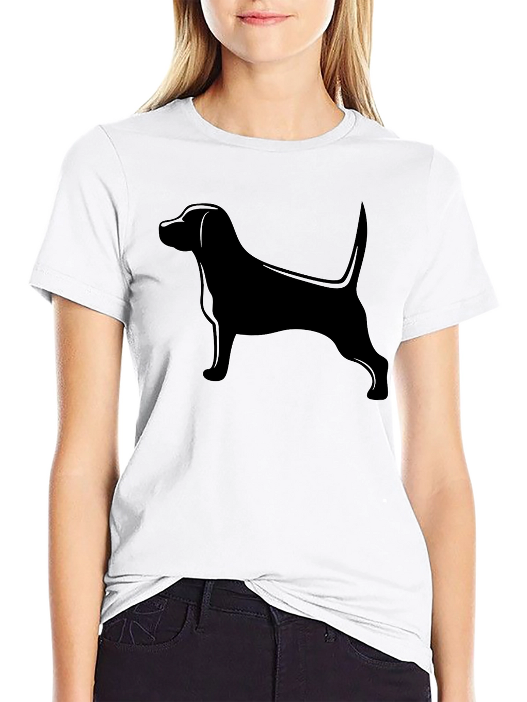 Black Dog Silhouette T-Shirt - Unisex