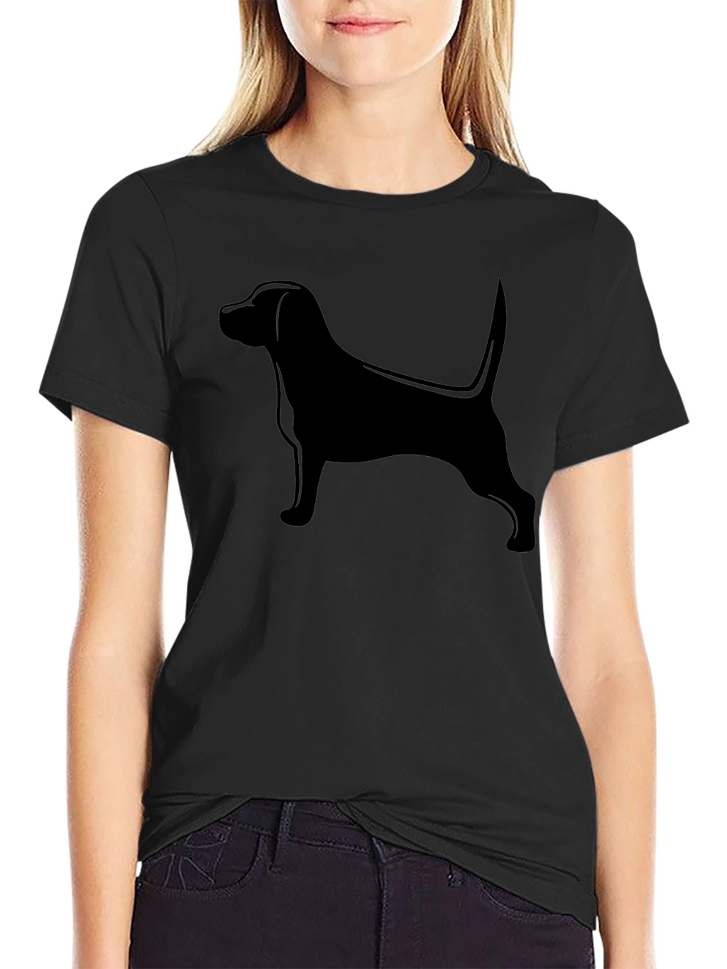 Black Dog Silhouette T-Shirt - Unisex