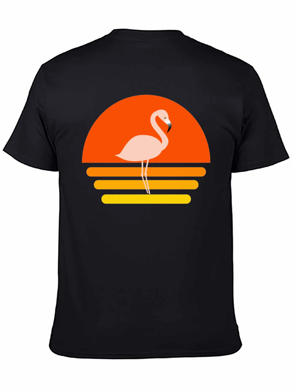 Retro Flamingo Sunset Graphic T-Shirt