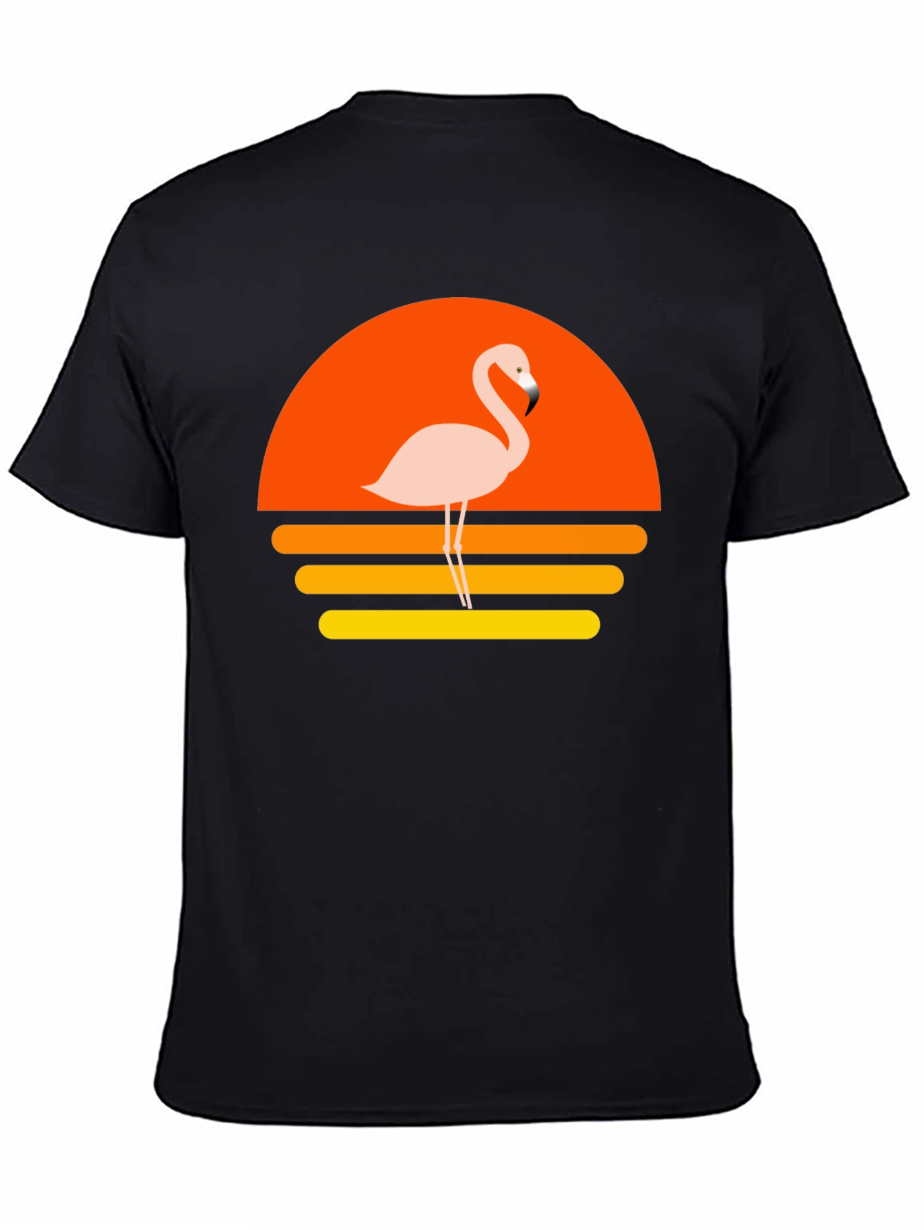 Retro Flamingo Sunset Graphic T-Shirt