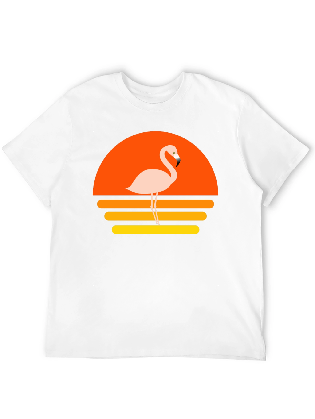Retro Flamingo Sunset Graphic T-Shirt