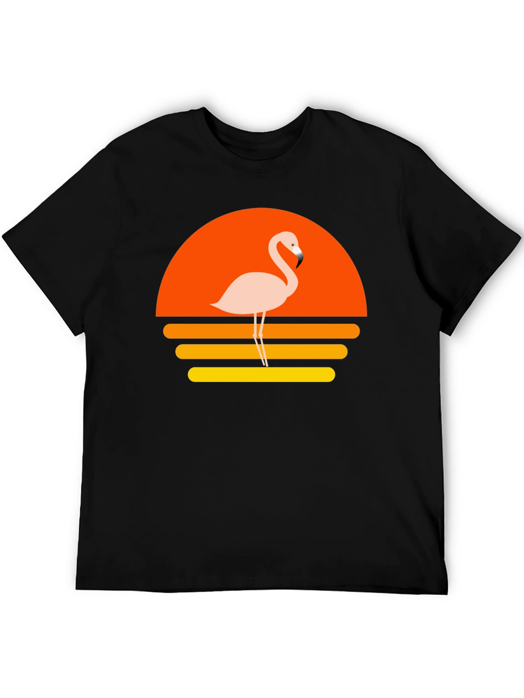 Retro Flamingo Sunset Graphic T-Shirt