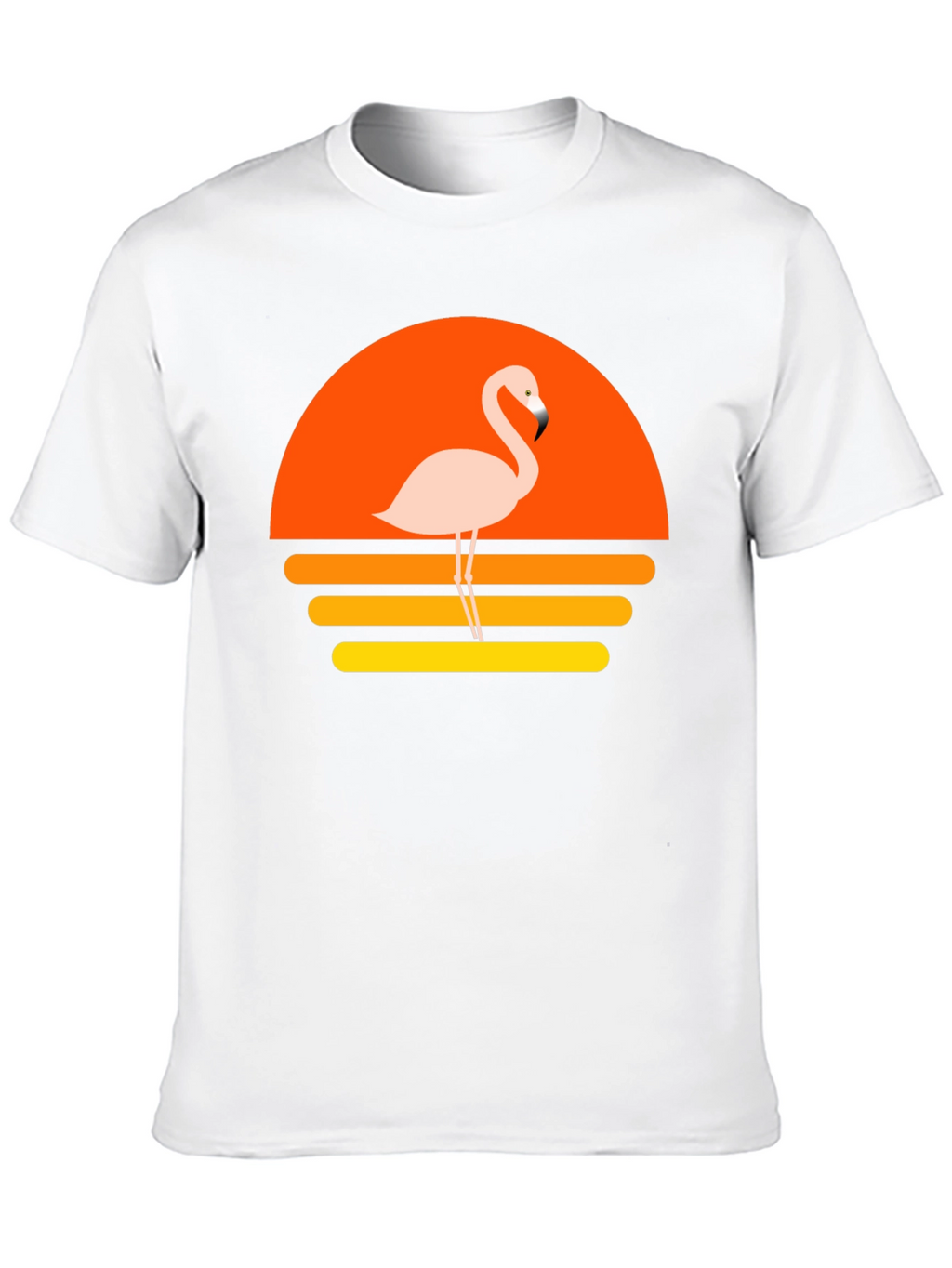 Retro Flamingo Sunset Graphic T-Shirt