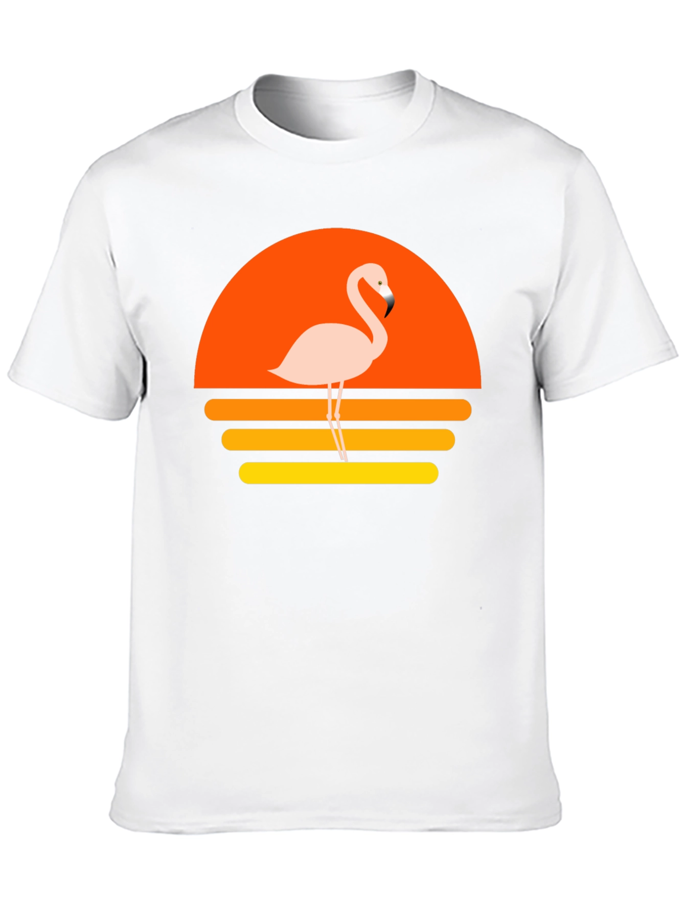 Retro Flamingo Sunset Graphic T-Shirt