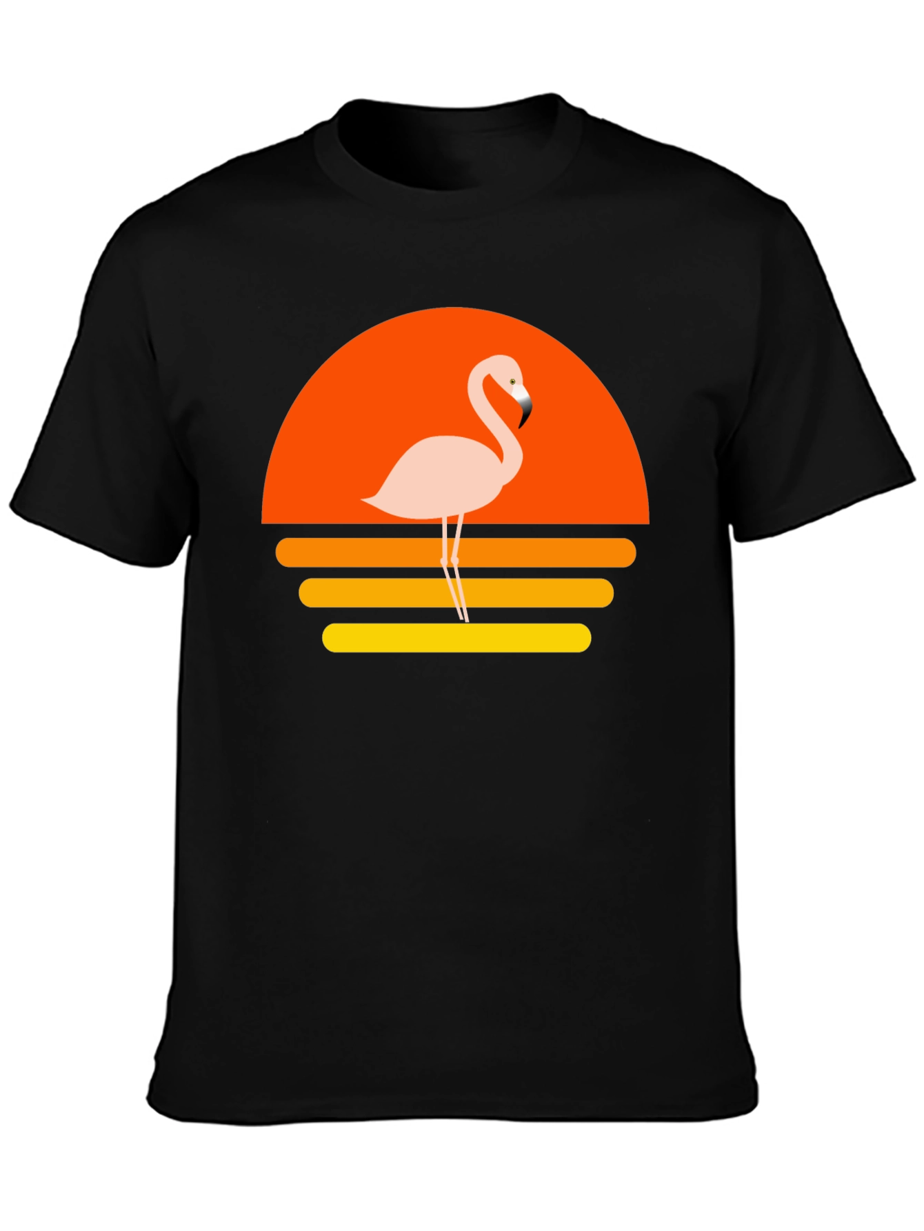 Retro Flamingo Sunset Graphic T-Shirt
