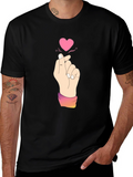 Finger Heart T-Shirt - Kpop Love Sign