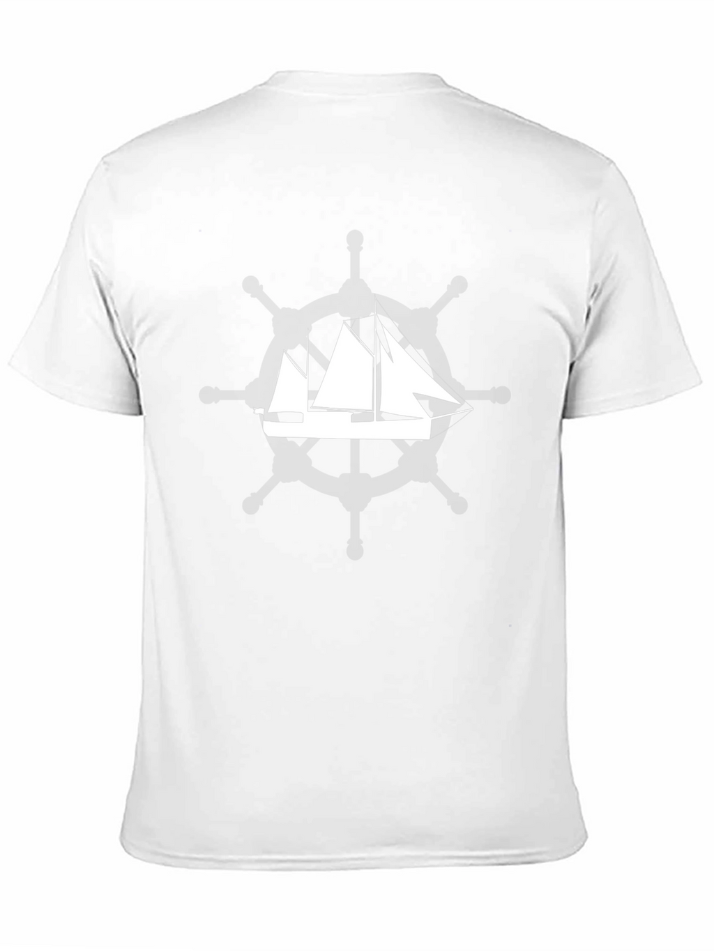 Mens Black T-Shirt with Sailboat Graphic