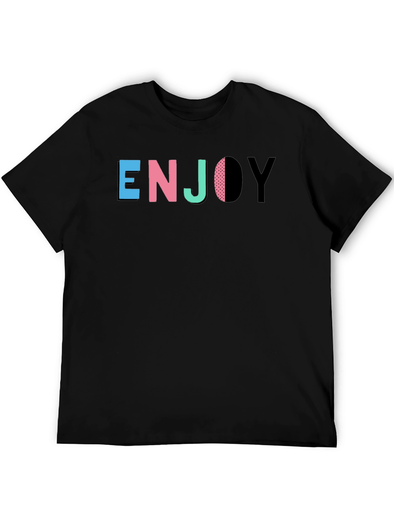 Enjoy Graphic Tee - Mens Black Short Sleeve T-Shirt