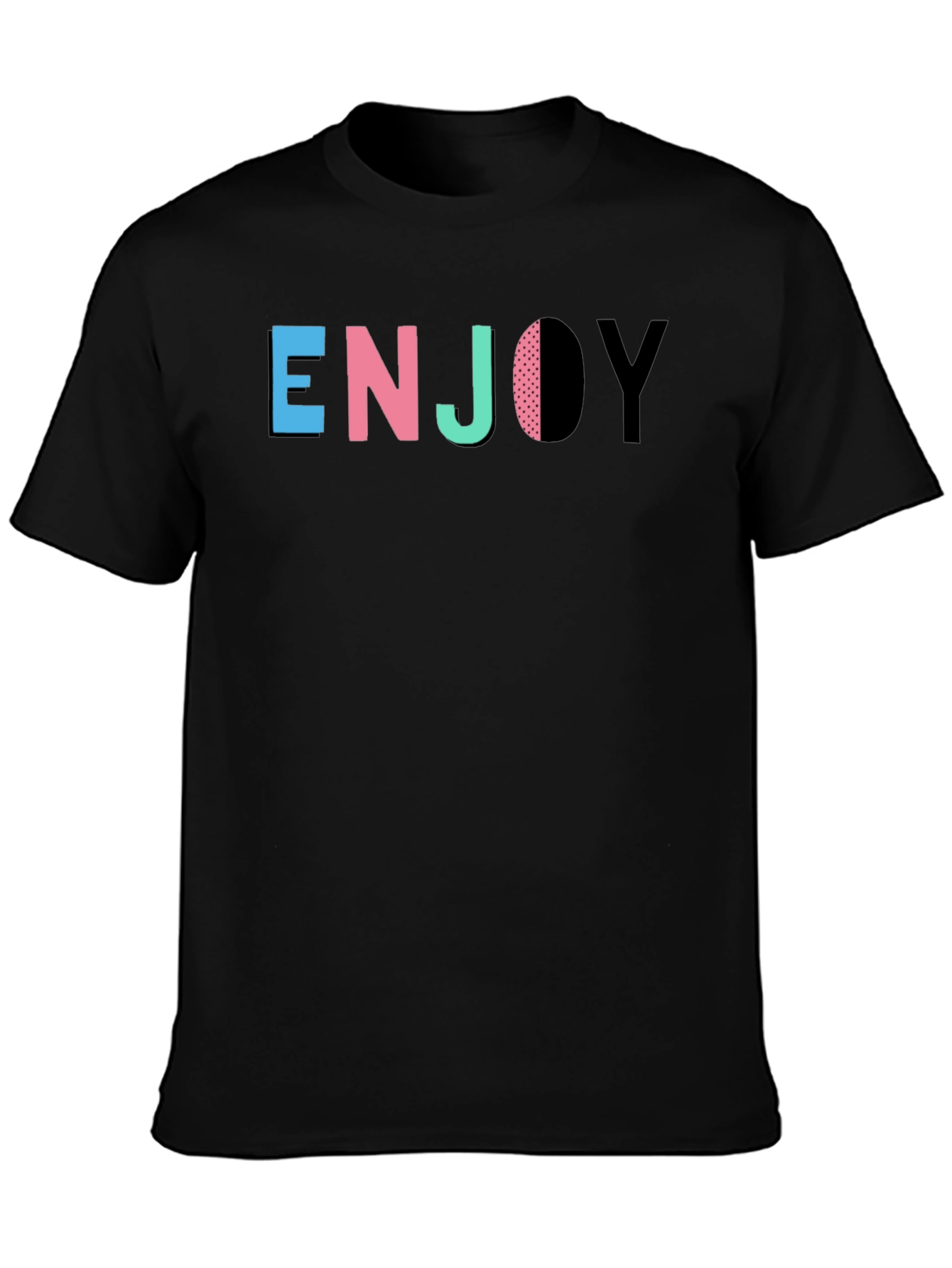 Enjoy Graphic Tee - Mens Black Short Sleeve T-Shirt