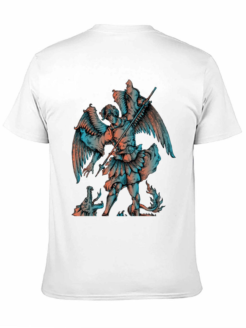 Angel vs Dragon Graphic Print T-Shirt