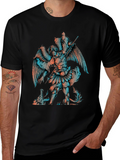Angel vs Dragon Graphic Print T-Shirt