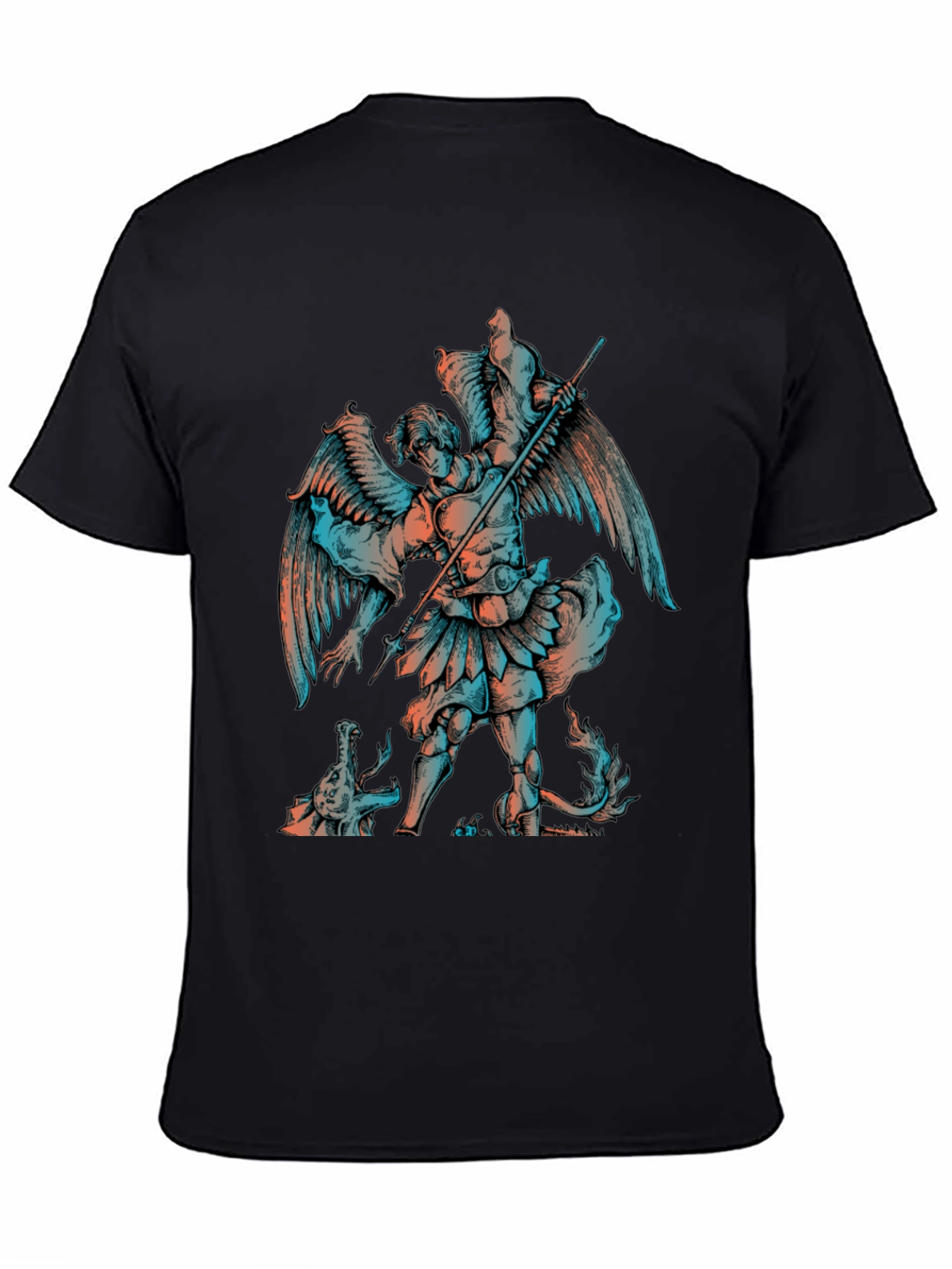 Angel vs Dragon Graphic Print T-Shirt