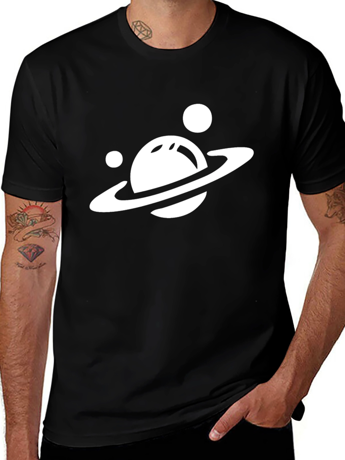 Planet Graphic Tee - Black Stylish & Unique
