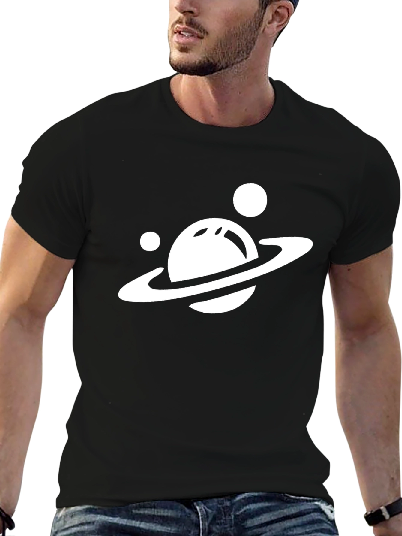 Planet Graphic Tee - Black Stylish & Unique
