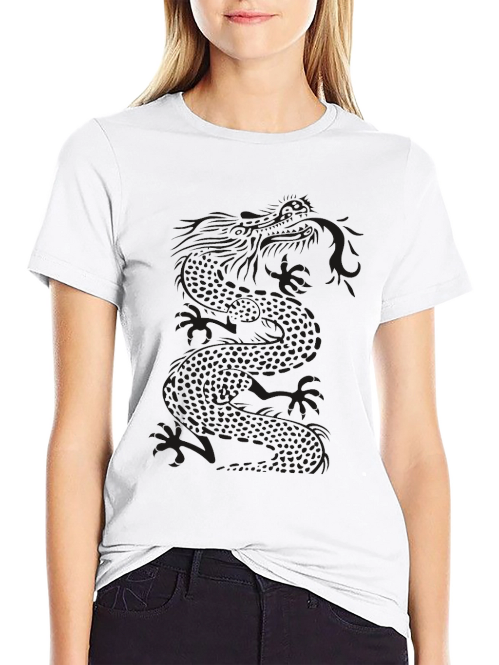 Mens Black Dragon Graphic T-Shirt