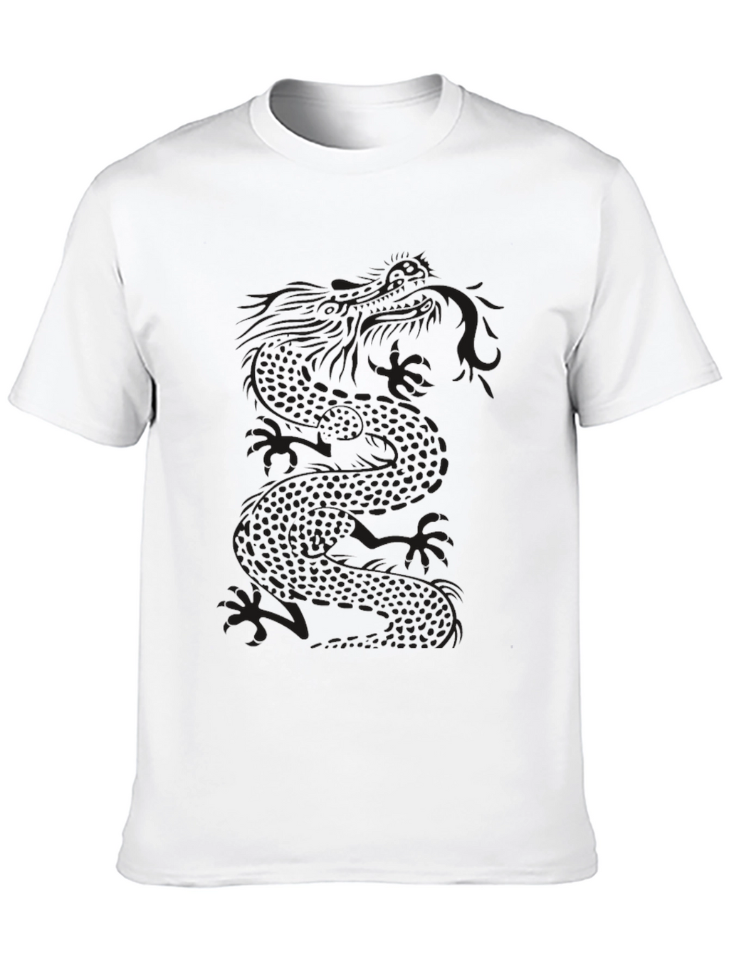 Mens Black Dragon Graphic T-Shirt