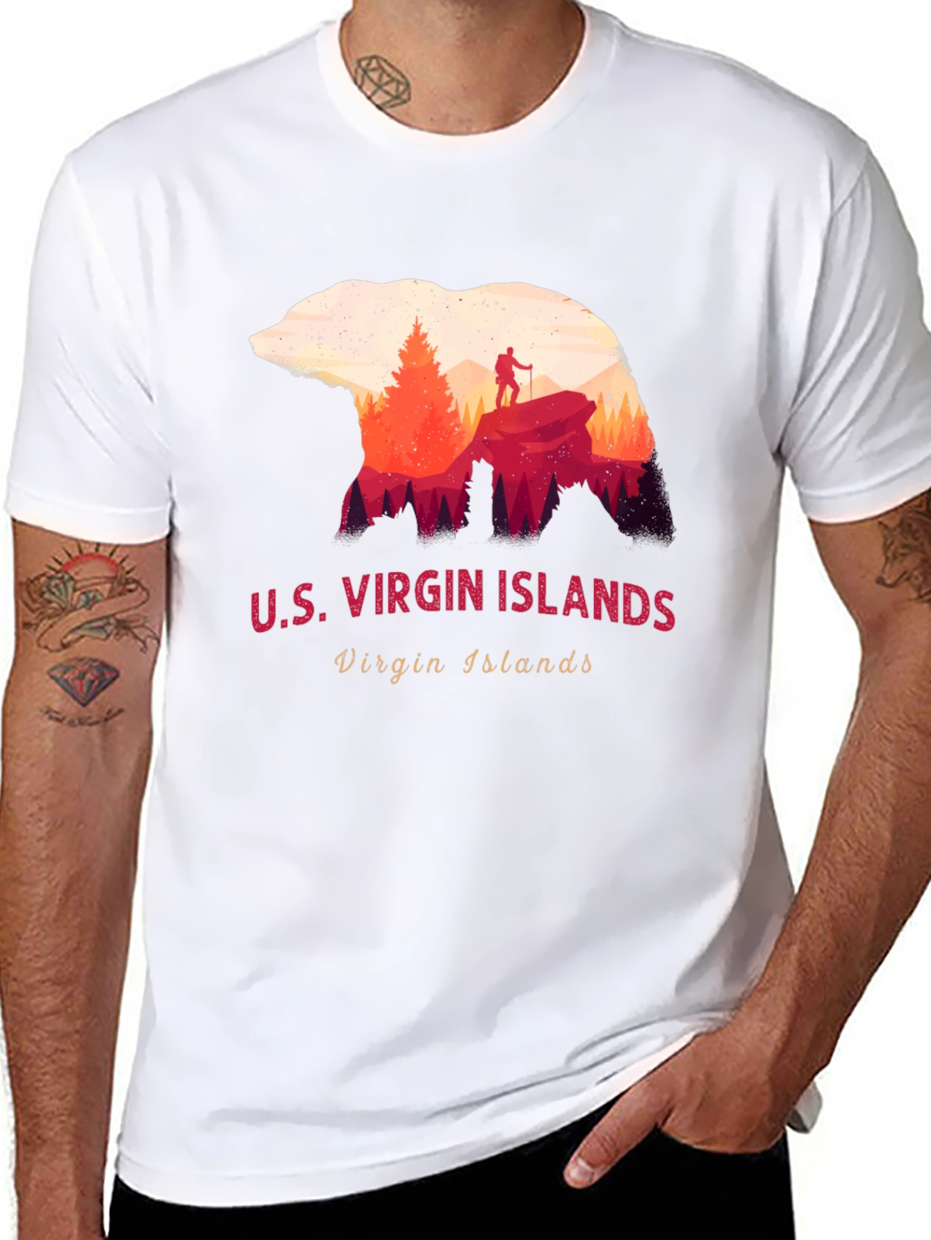 U.S. Virgin Islands Bear Silhouette T-Shirt