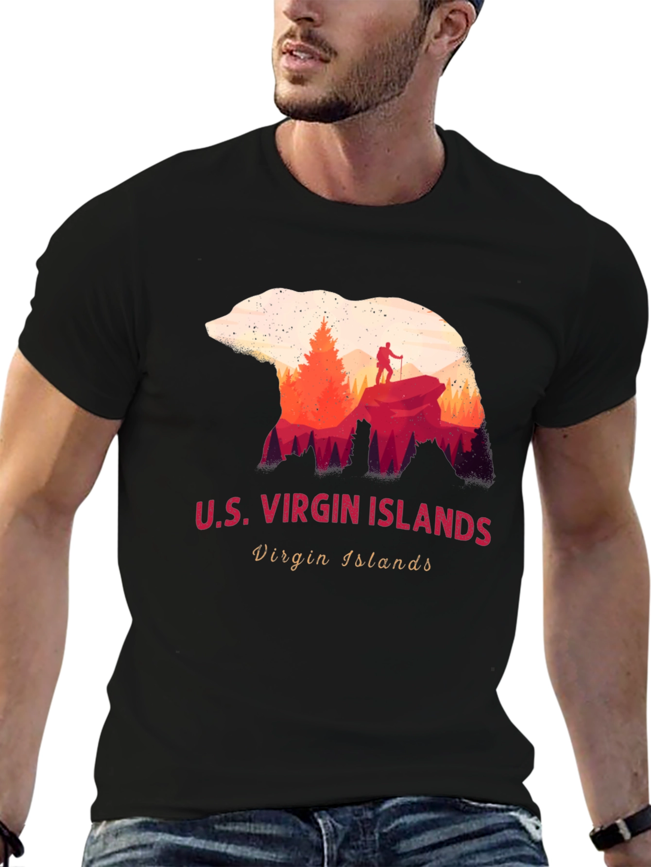 U.S. Virgin Islands Bear Silhouette T-Shirt