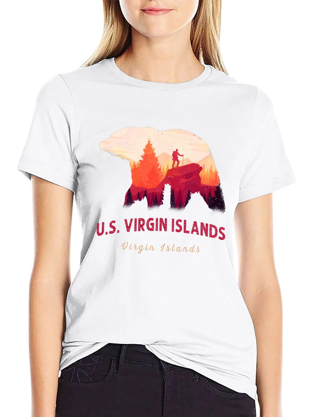 U.S. Virgin Islands Bear Silhouette T-Shirt
