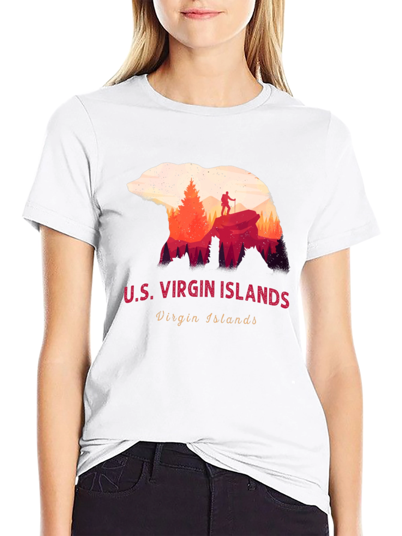 U.S. Virgin Islands Bear Silhouette T-Shirt