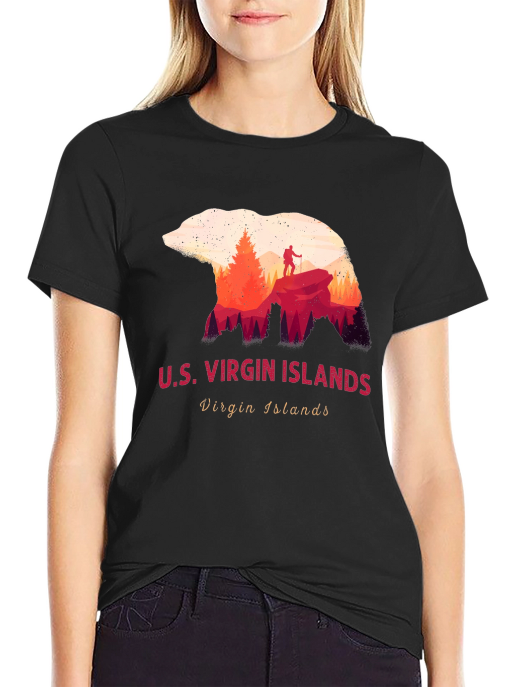 U.S. Virgin Islands Bear Silhouette T-Shirt