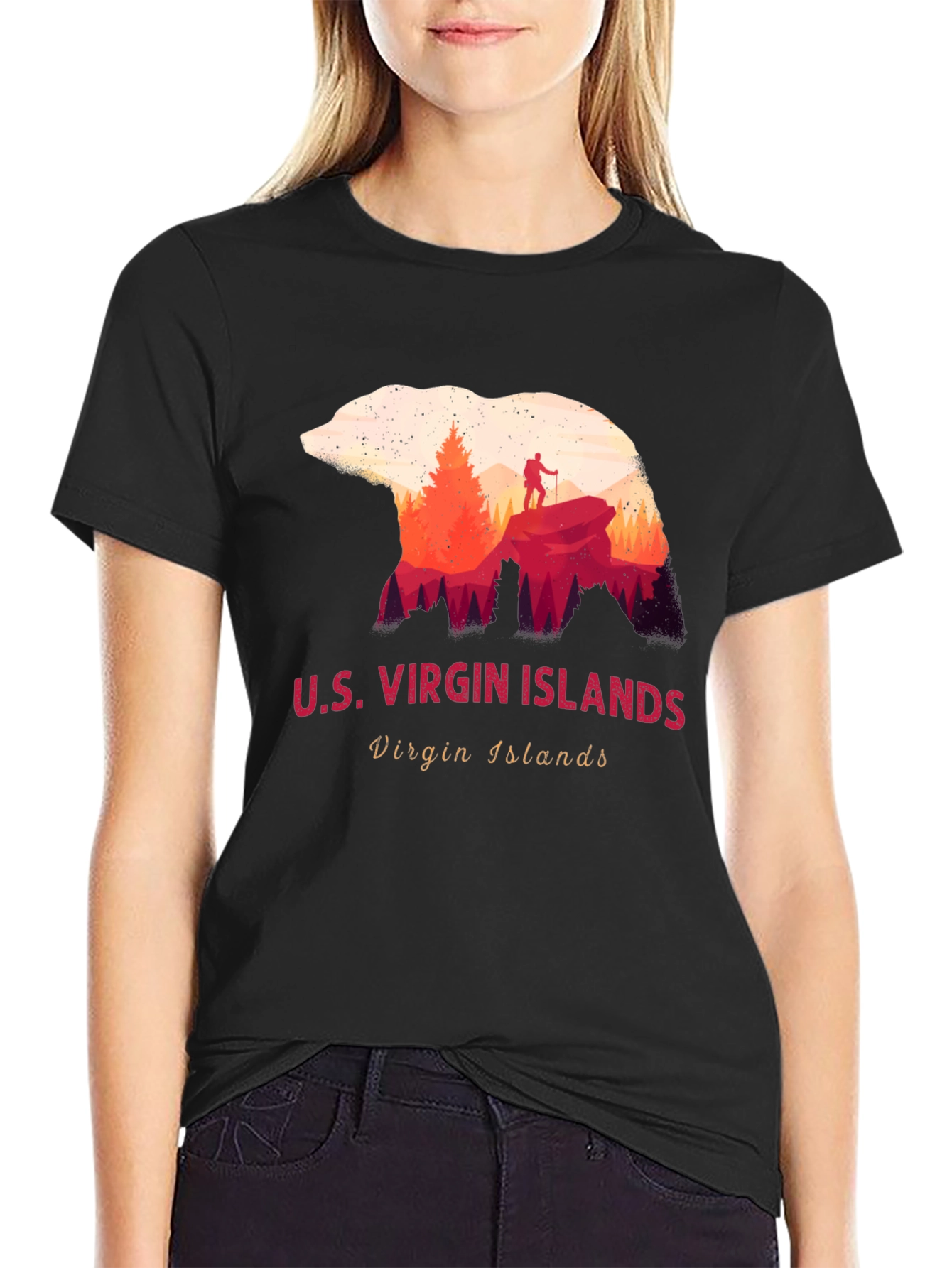 U.S. Virgin Islands Bear Silhouette T-Shirt