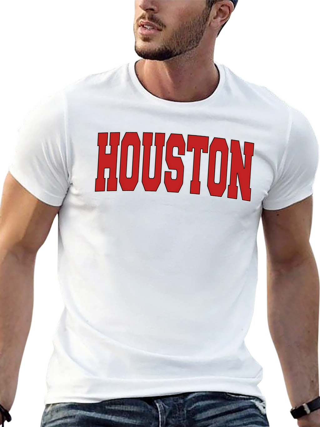 Houston Graphic Print Crew Neck T-Shirt