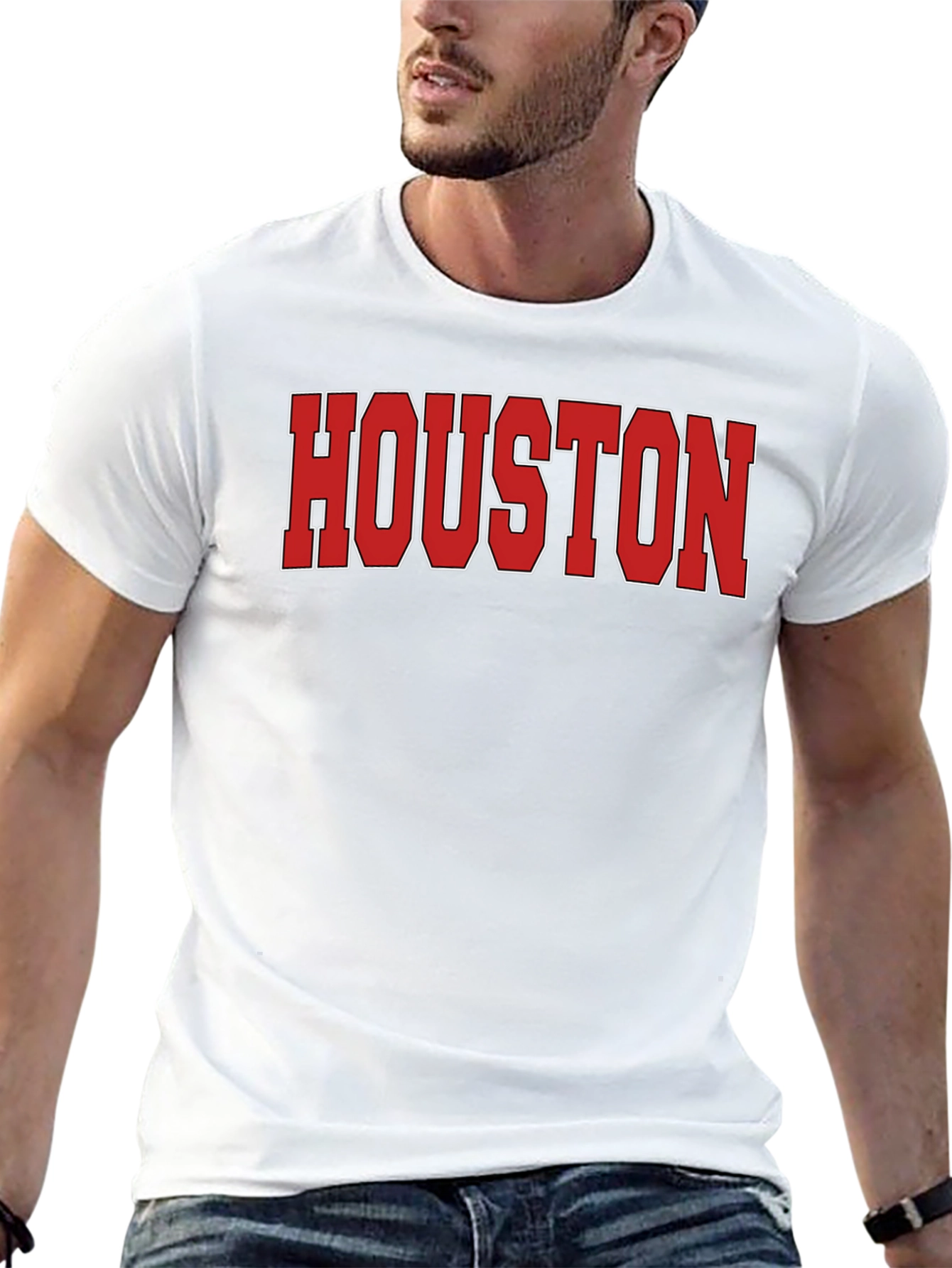 Houston Graphic Print Crew Neck T-Shirt
