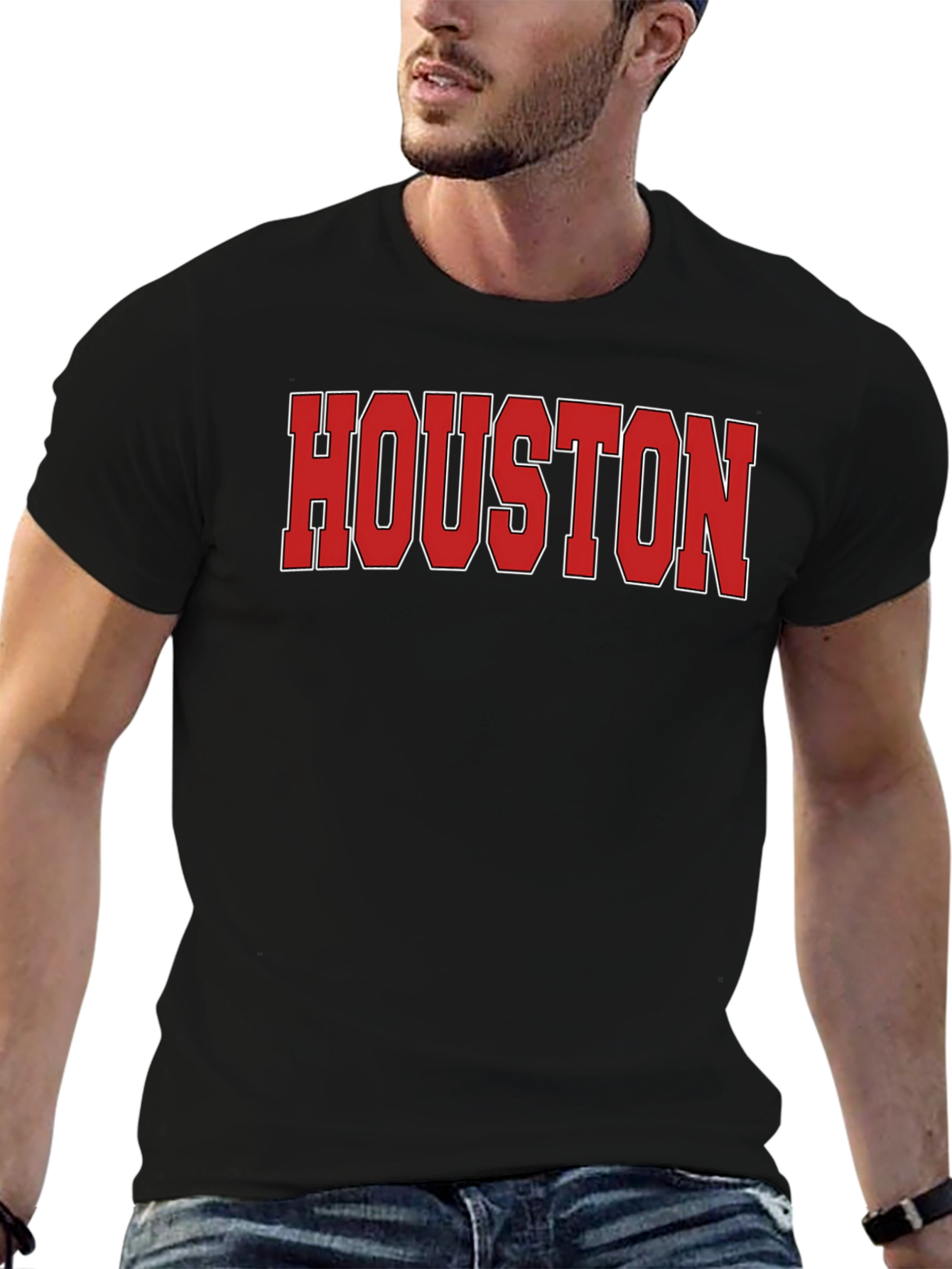 Houston Graphic Print Crew Neck T-Shirt