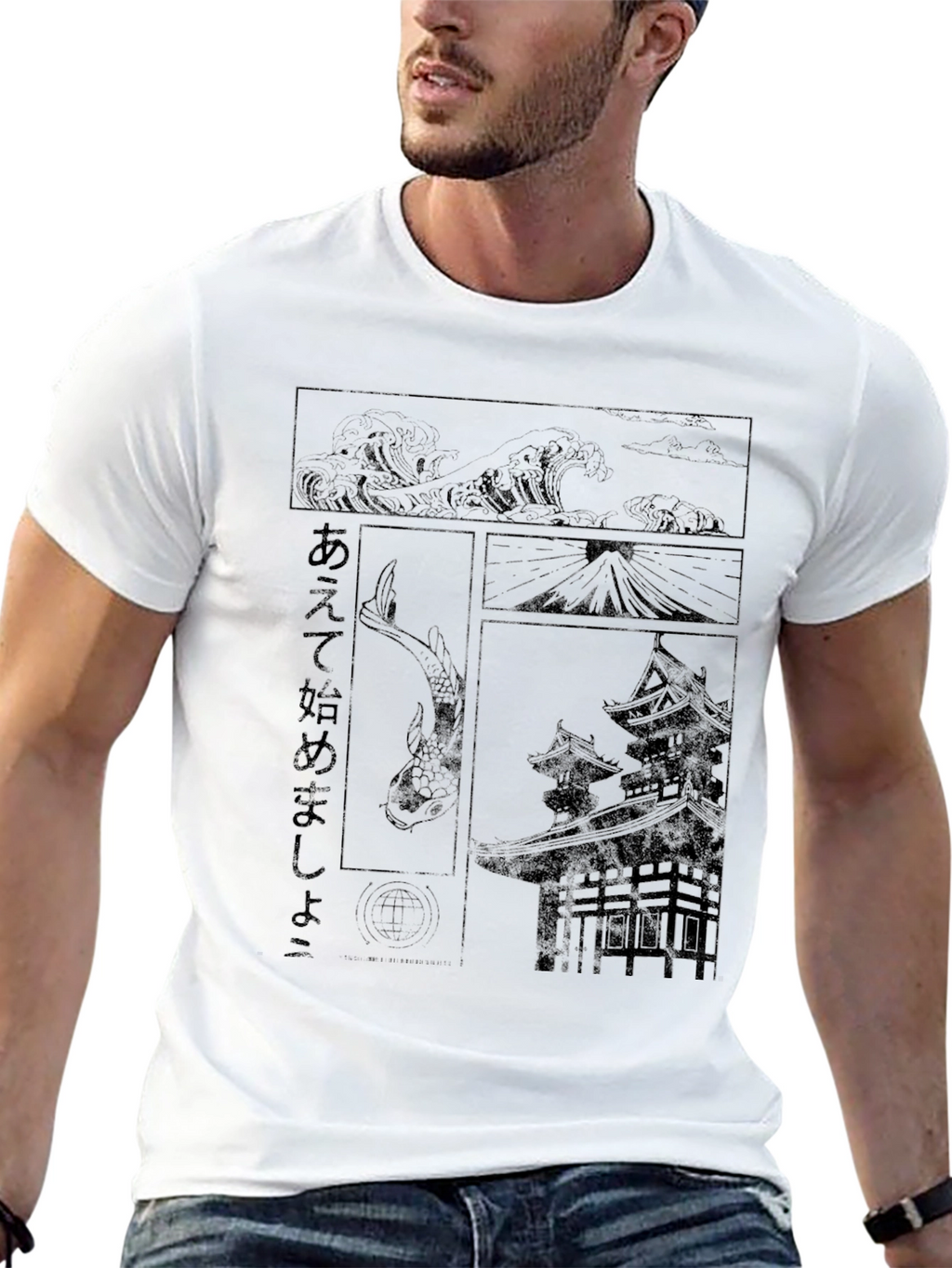 Japanese Art Style Graphic T-Shirt
