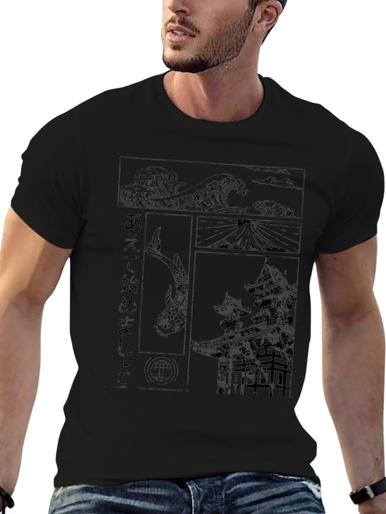 Japanese Art Style Graphic T-Shirt