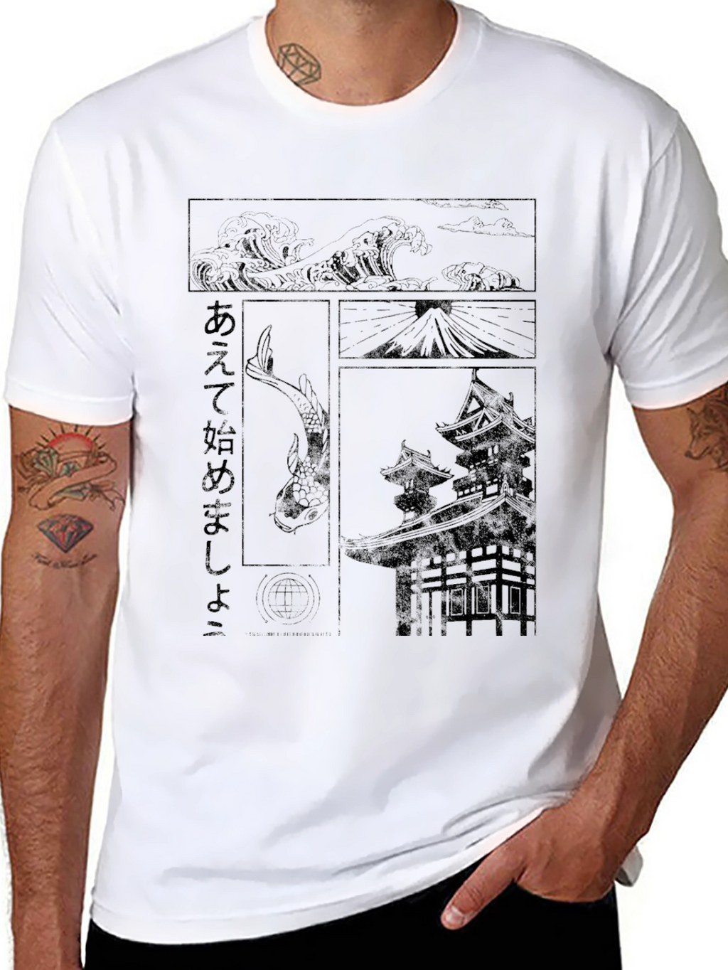 Japanese Art Style Graphic T-Shirt