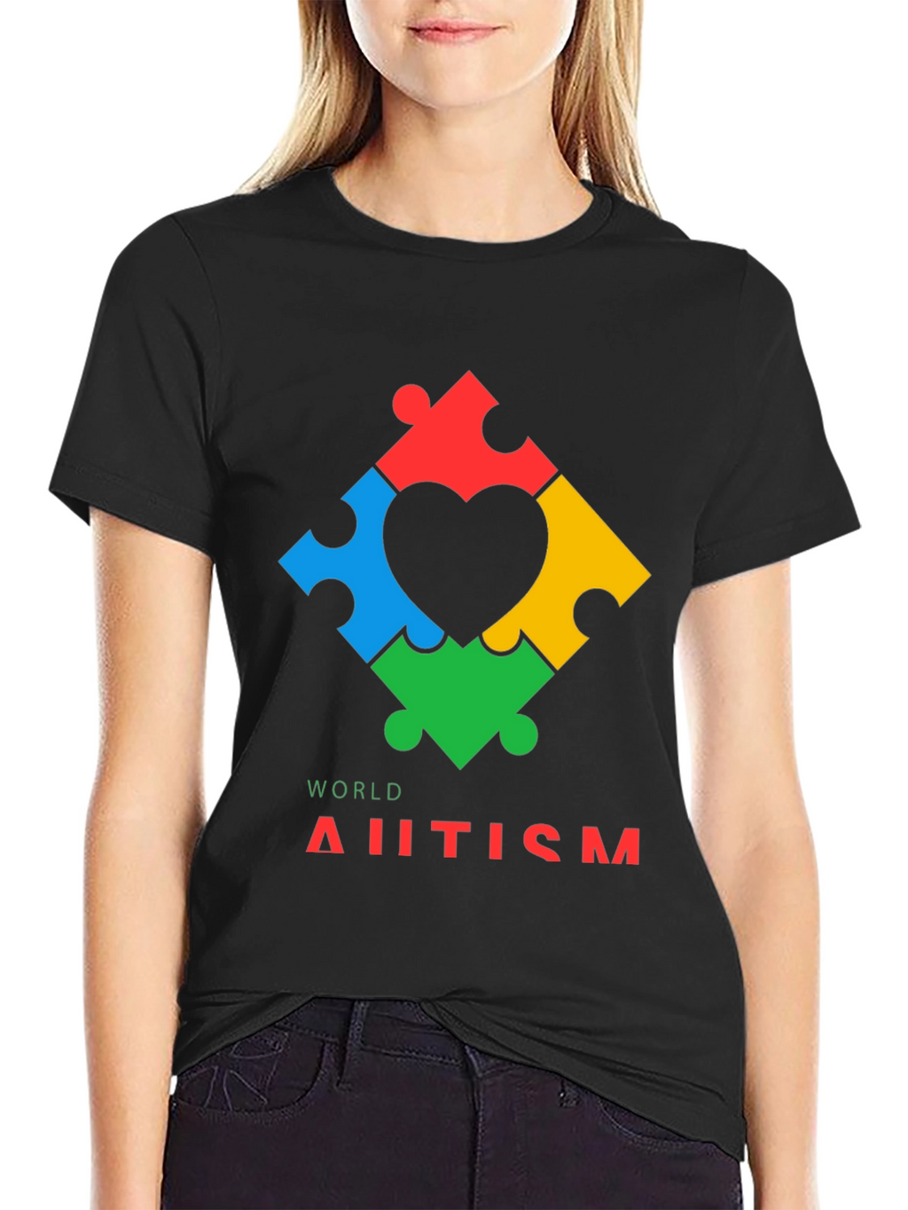 World Autism Awareness Puzzle Heart T-Shirt