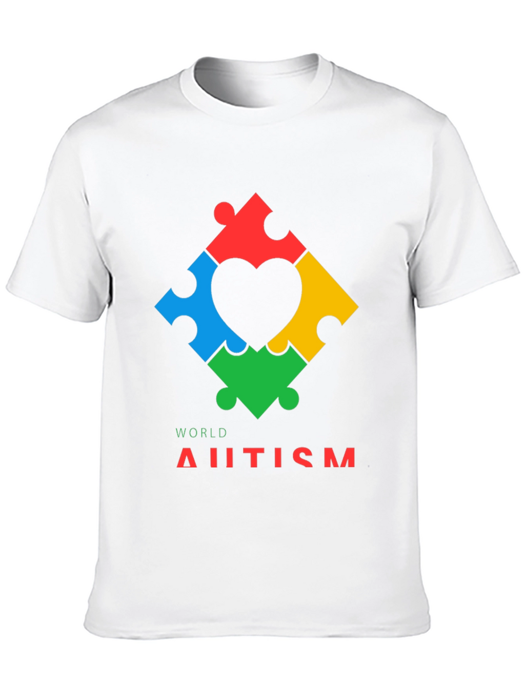 World Autism Awareness Puzzle Heart T-Shirt