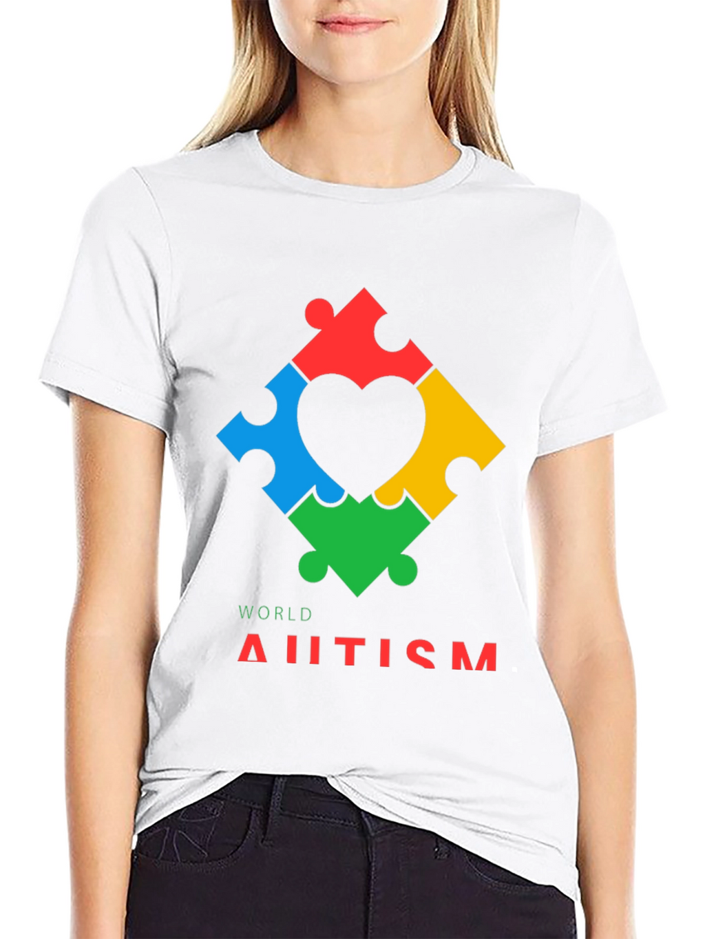 World Autism Awareness Puzzle Heart T-Shirt