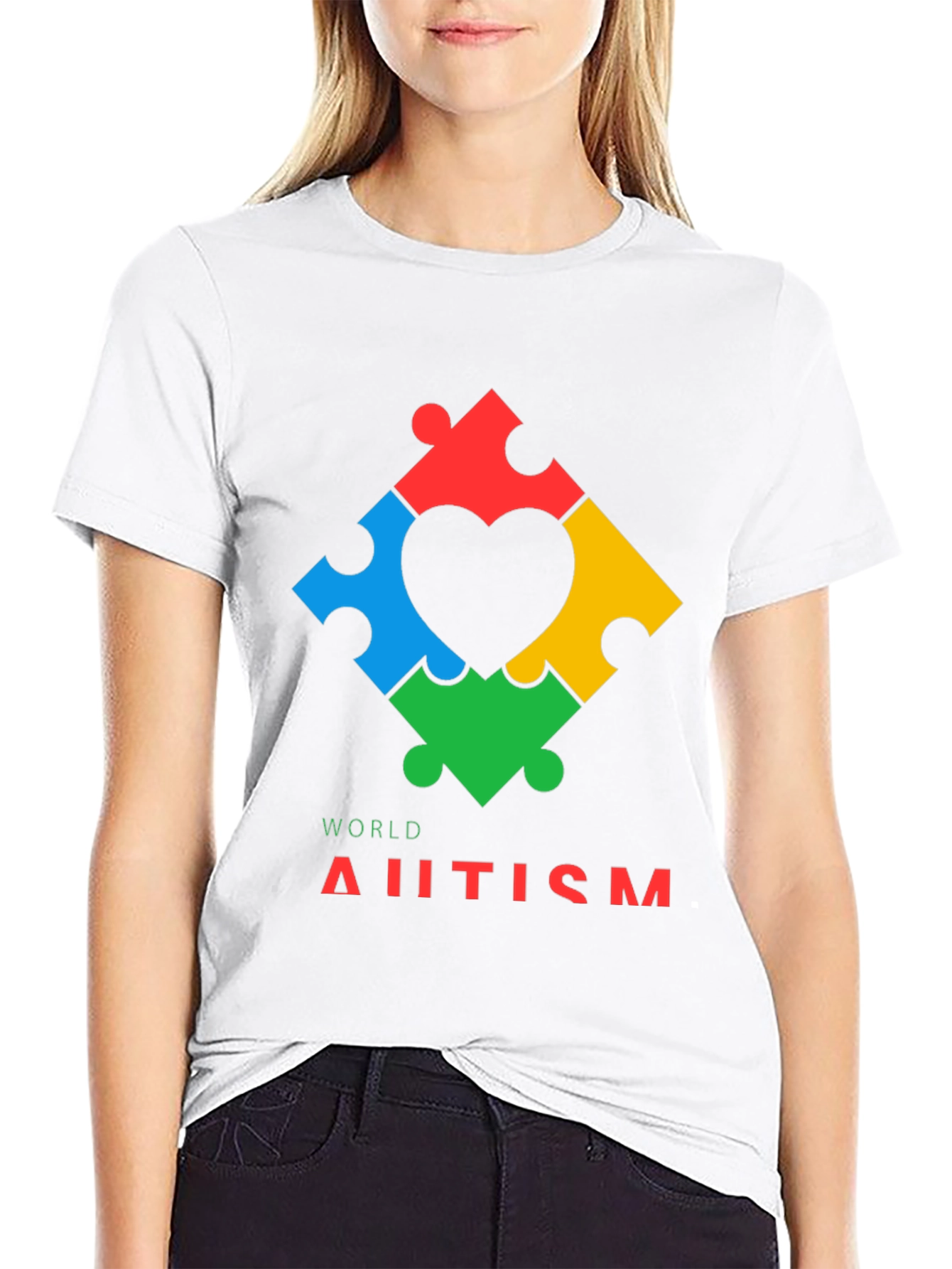World Autism Awareness Puzzle Heart T-Shirt