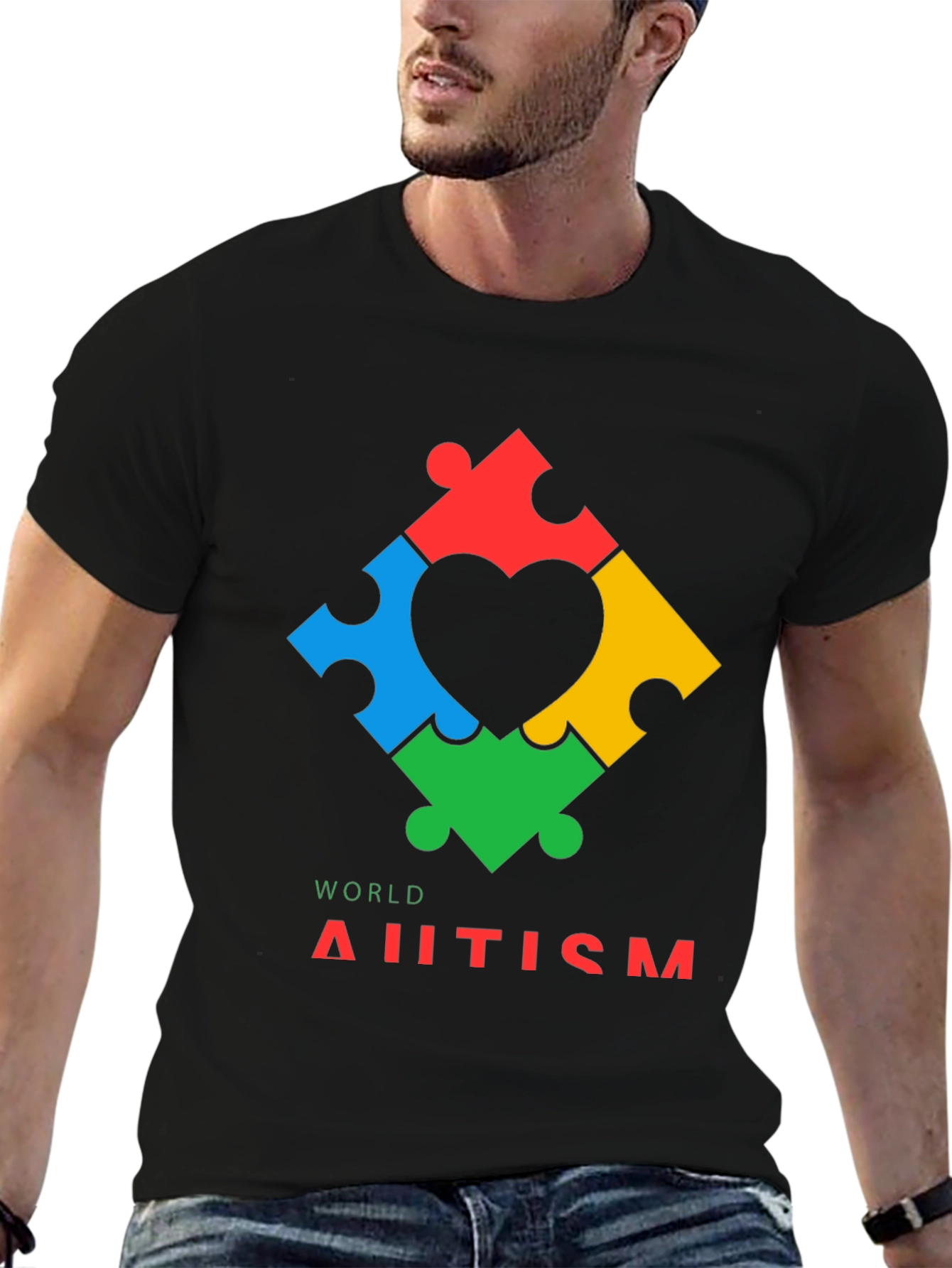 World Autism Awareness Puzzle Heart T-Shirt