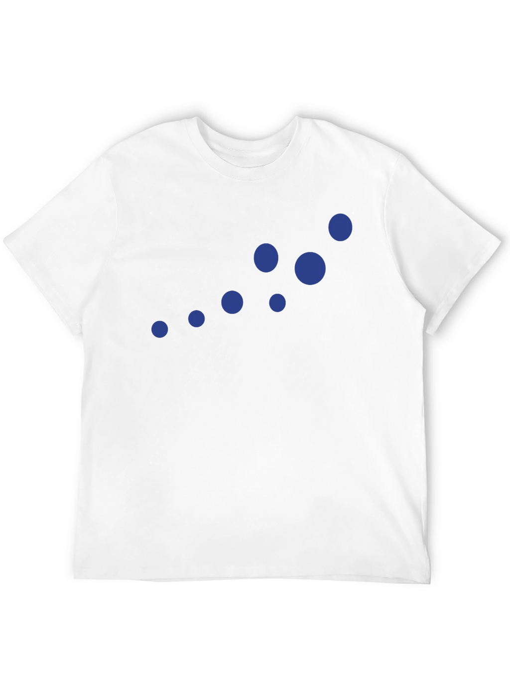 Stylish Black Tee with Blue Dots