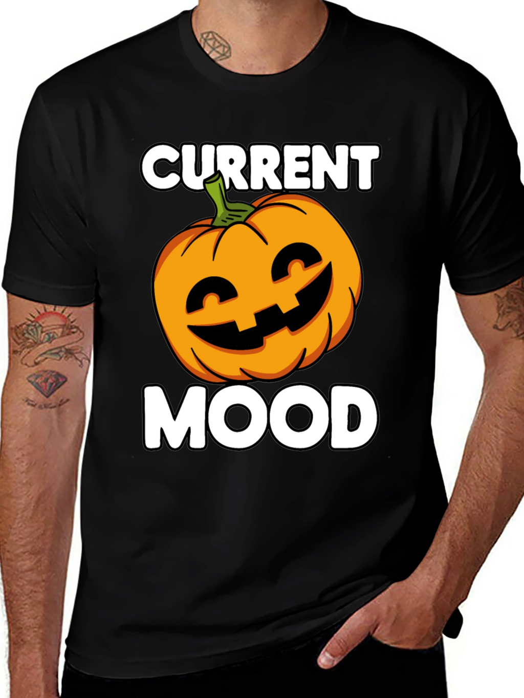 Current Mood Pumpkin Graphic T-Shirt - Halloween